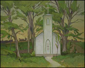 Little Country Church by Alfred Joseph (A.J.) Casson