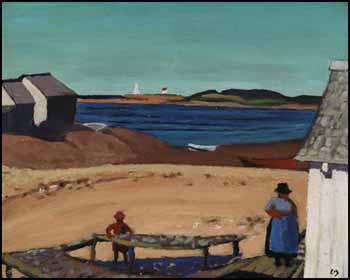 Natashquan Village, North Shore, Labrador par Edwin Headley Holgate