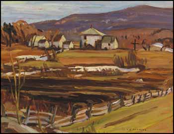 Farm at Saint-Aubert, L'Islet by Alexander Young (A.Y.) Jackson