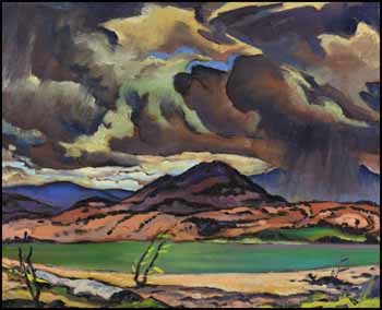Thunder Clouds Over Okanagan Lake, BC / Garibaldi Park (verso) par James Williamson Galloway (Jock) Macdonald