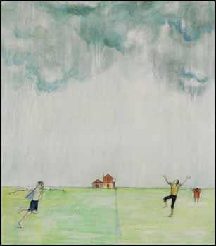 Children Dancing in the Manitoba Rain by William Kurelek