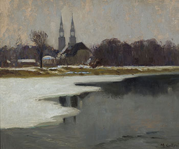 The Church at Sault-au-Récollet by Maurice Galbraith Cullen