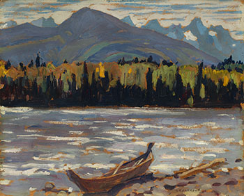 The Skeena River, BC / Autumn Landscape (verso) par Alexander Young (A.Y.) Jackson