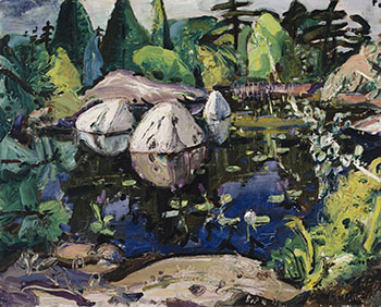 Blue Pool with Rocks par Arthur Lismer