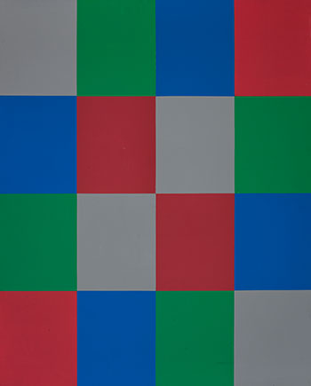 Structure gris-rouge par Guido Molinari