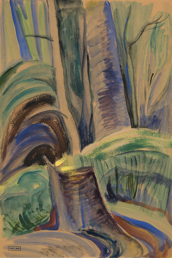 Stump in Forest par Emily Carr