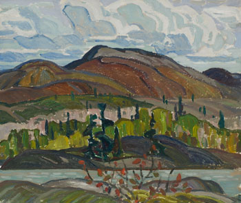 La Cloche / Windswept Farm (verso) par Franklin Carmichael