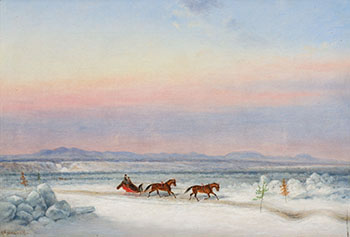 Sleigh Crossing the Ice par Cornelius David Krieghoff