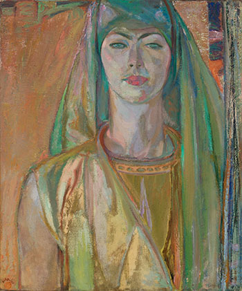 Green and Gold, Portrait of Vera by Frederick Horsman Varley