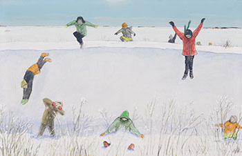 Soft Snow Below by William Kurelek