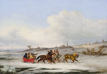 The Sleigh Race by Cornelius David Krieghoff