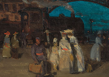 La gare, Paris by Clarence Alphonse Gagnon