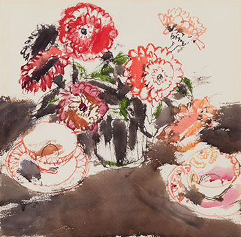 Zinnias by David Brown Milne