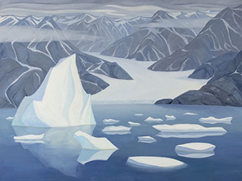 Bylot Island Glacier with Berg by Doris Jean McCarthy
