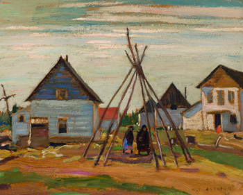 Indian Village, Fort Resolution, Great Slave Lake by Alexander Young (A.Y.) Jackson