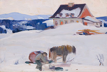 Les Éboulements, Ice Harvest by Clarence Alphonse Gagnon