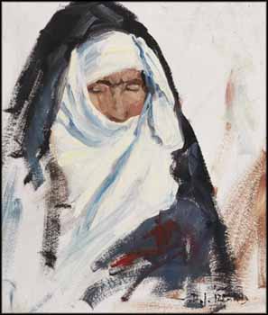 Sketch of a Bedouin Woman - Be'er Sheva, Israel by Daniel Izzard