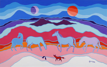 The Fox and Horses by Ted Harrison