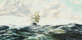 Ship in Stormy Seas by Robert McVittie