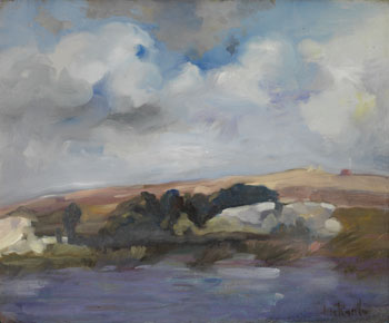 Hillside with Drifting Clouds par John Wentworth Russell