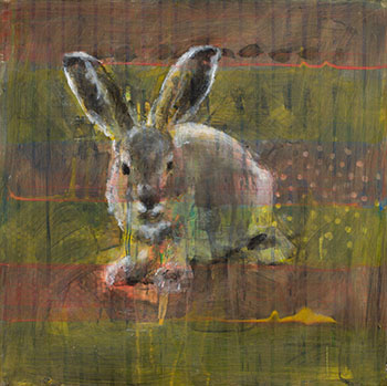 Animal Painting #130 (Arctic Hare) par Les Thomas