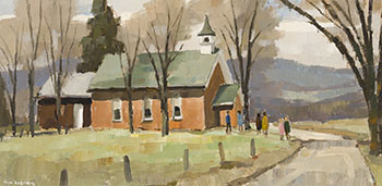 Alton School House in Spring par Tom (Thomas) Keith Roberts