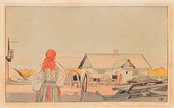 Manitoba Farmstead by Walter Joseph (W.J.) Phillips