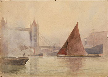 Tower Bridge, London par Frederic Marlett Bell-Smith