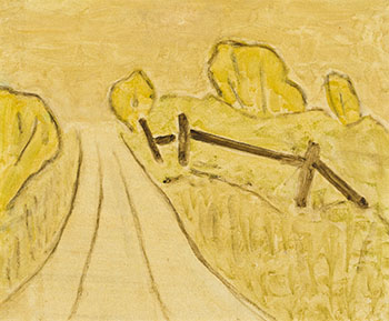 P.E.C., Fence and Yellow Trees par Barker Fairley