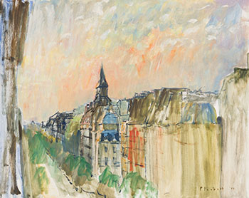 Sunset Over St. Germain des Prés by Joseph Francis (Joe) Plaskett
