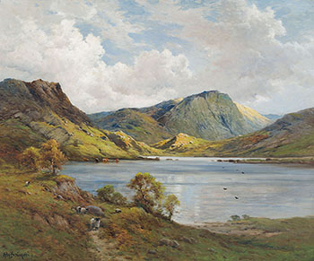 October Morning - Ullswater from Gowbarrow by Alfred Fontville de Breanski Jr.