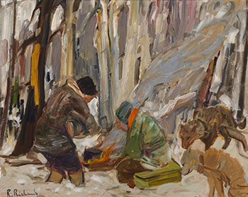 Trapper and Dogs by René Jean Richard