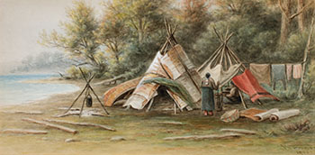 	Indian Encampment by Frederick Arthur Verner