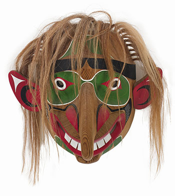 Kwagiulth Fool Mask par Tony Hunt Jr.
