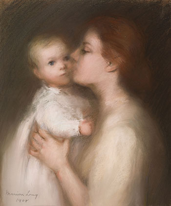 Mother and Child / Sketch of a Girl (verso) by Marion Long