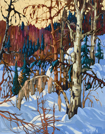 Neige bleue en forêt by Gaston Rebry