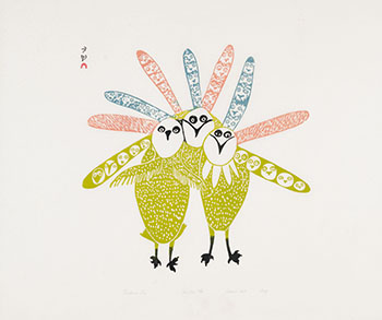 Feathered Trio par Lucy Qinnuayuak
