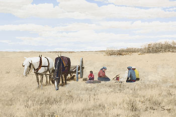 Stopping on Their Way to Little Pine Reserve by Allen Sapp