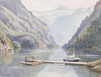 Boats on the Dock by Frederick Henry Brigden