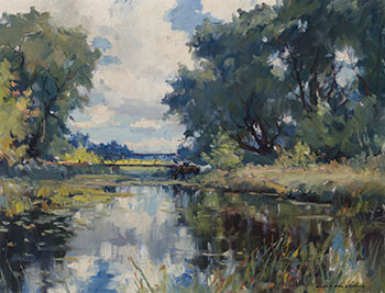 Lake Scene by Manly Edward MacDonald