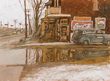 Épicerie Jos Chouinard 1958, Rue Principale, Ville St-Laurent at Balmoral Lane par John Geoffrey Caruthers Little