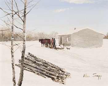 Going to Pick Up More Wood by Allen Sapp