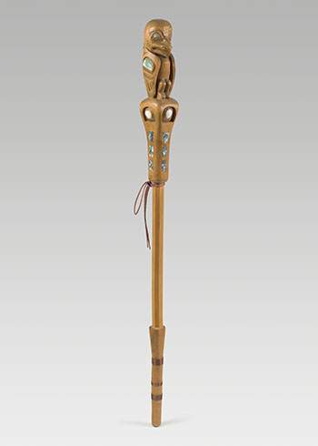 Tsimshian Rhythm Cane by Charles Peter (Chuck) (Ya'Ya) Heit