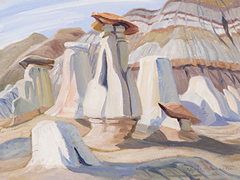 Hoodoos at Drumheller par Doris Jean McCarthy