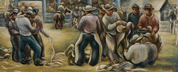 The Rodeo, McLeod, Alberta by Andre Charles Bieler