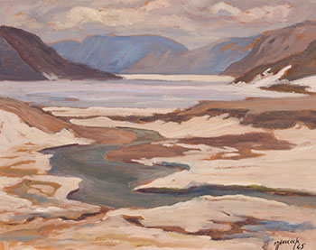 Looking toward Ketuktoo Bay - Milne Inlet, N.W.T. by Dr. Maurice Hall Haycock