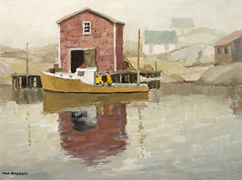 Atlantic Mist, Peggy's Cove par Tom (Thomas) Keith Roberts