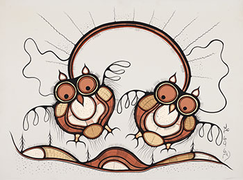 Two Owlets Learning to Fly by Joshim Kakegamic