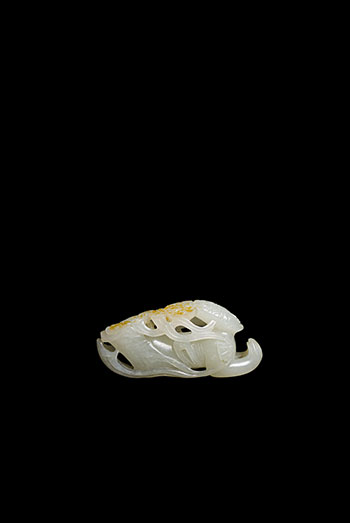 A Finely Carved Chinese Mottled White Jade Apsara, 18th/19th Century by  Chinese Art