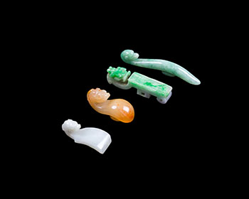 Four Chinese Hardstone Belthooks, 19th/20th Century by  Chinese Art